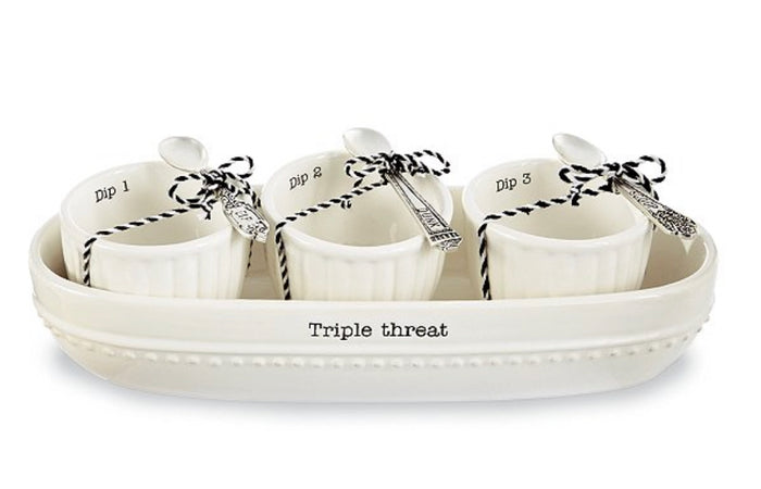 Mud Pie Circa Dip And Cracker Bowl Set