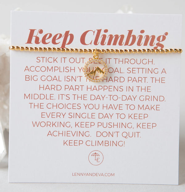 Lenny & Eva Intention Bracelet - Keep Climbing