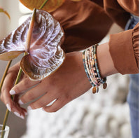 Scout Stone Intention Bracelet - Dalmatian Jasper / Gold