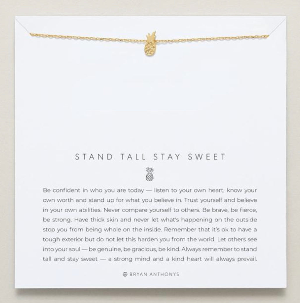 Bryan Anthonys Stand Tall Stay Sweet Gold Necklace