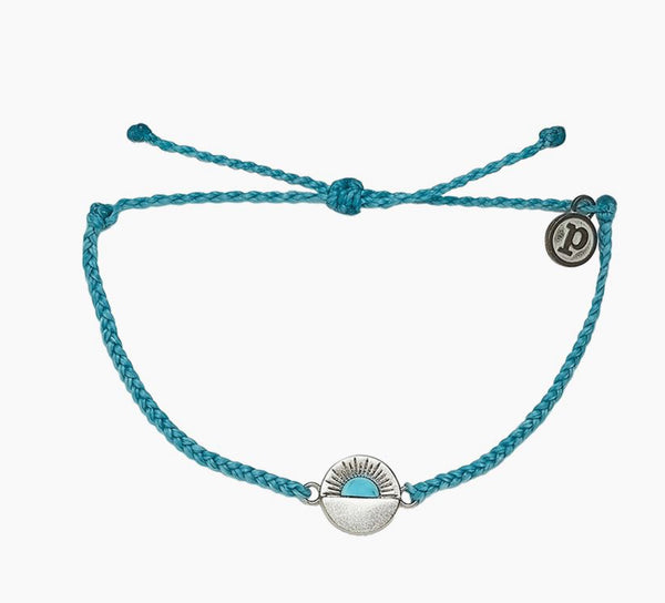 Pura Vida Gemstone Sunset Bracelet In Pacific Blue