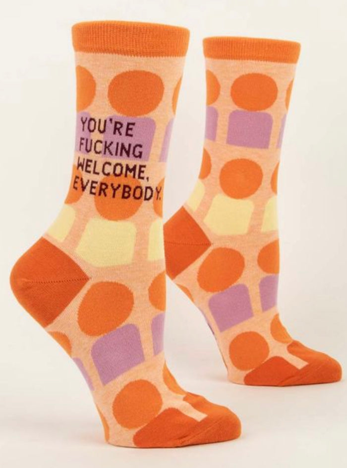Blue Q You’re Fucking Welcome Everybody Socks