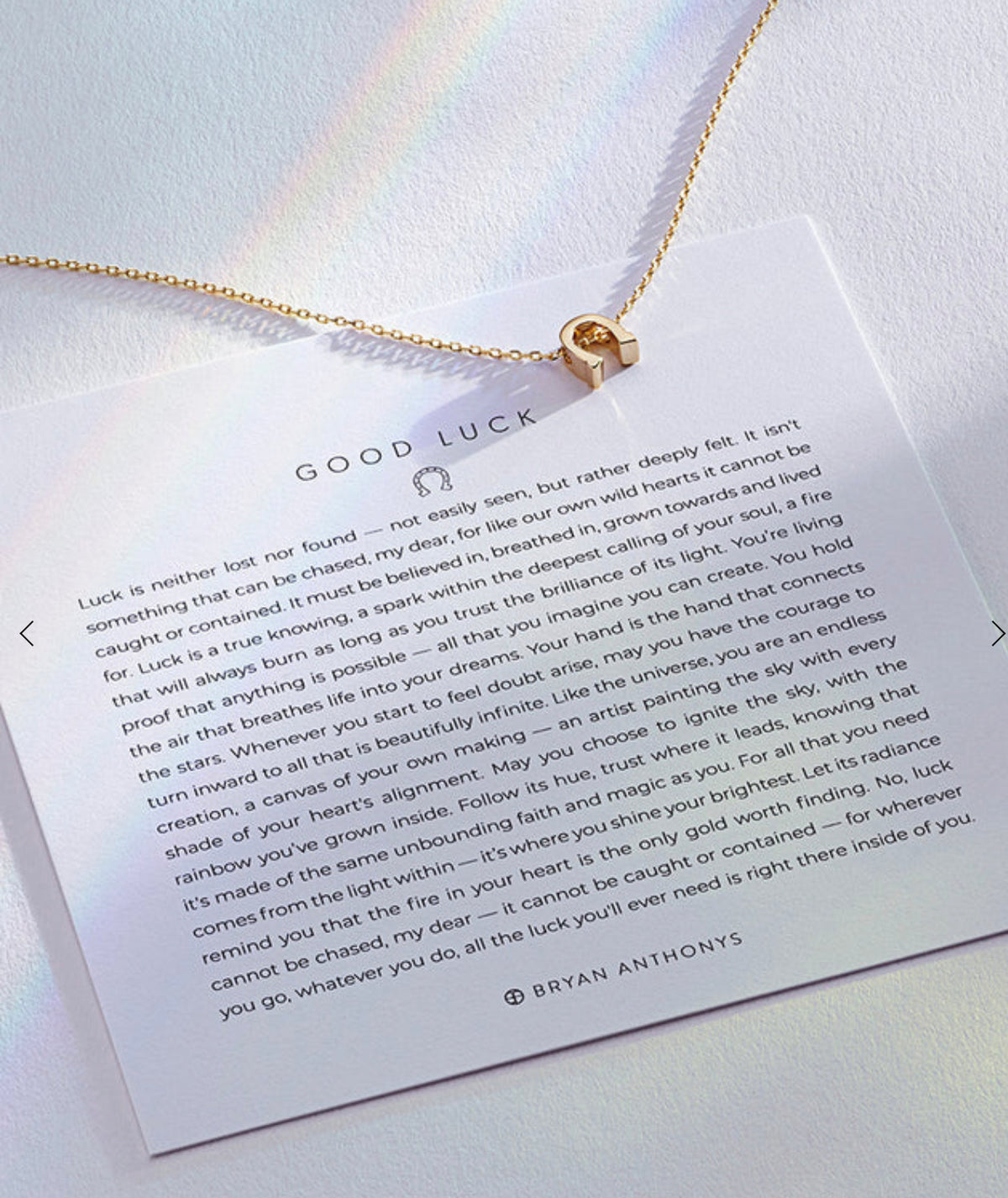 Bryan Anthonys Good Luck Icon Gold Necklace