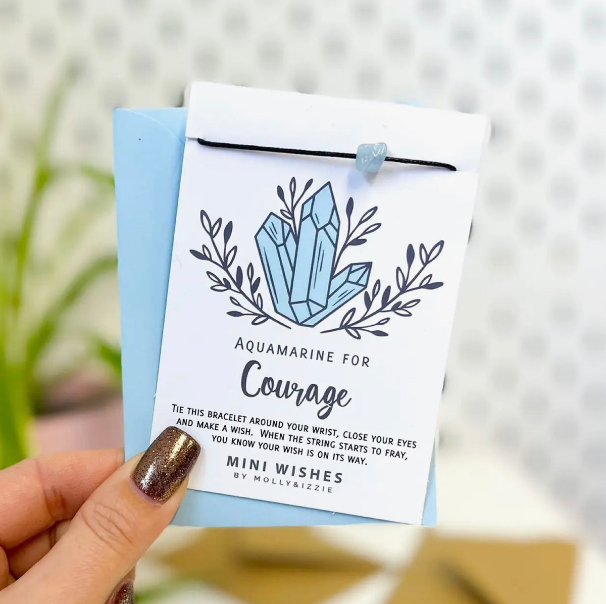 Mini Wishes - Aquamarine For Courage