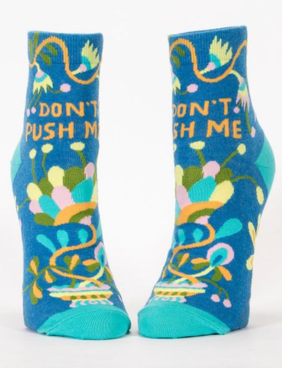 "Blue Q" Women's Ankle Socks - Don’t Push Me
