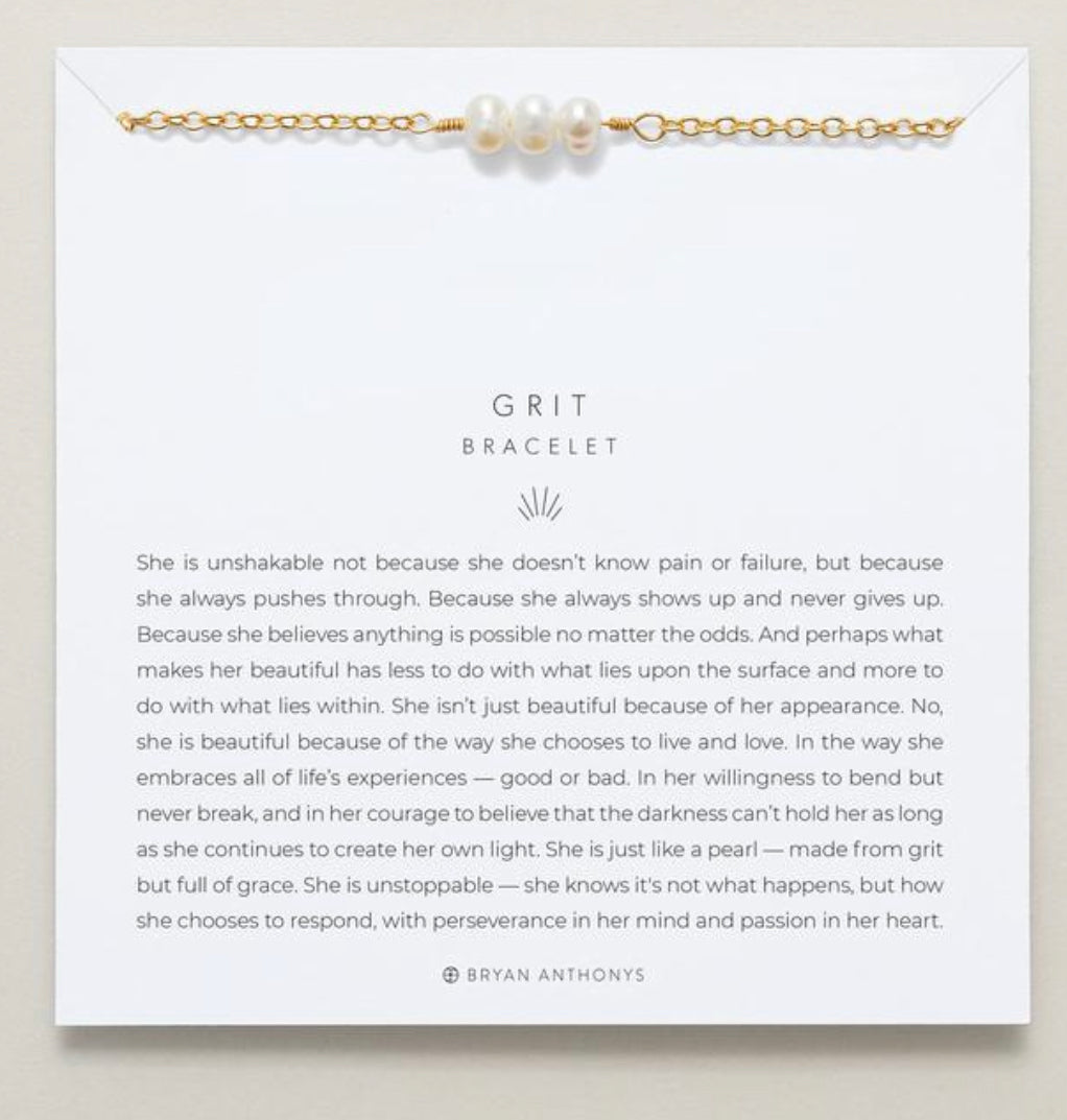Bryan Anthonys Grit Dainty Chain Gold Pearl Bracelet