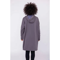 Longline Hooded Fleece Lined Cardigan - Deep Purple