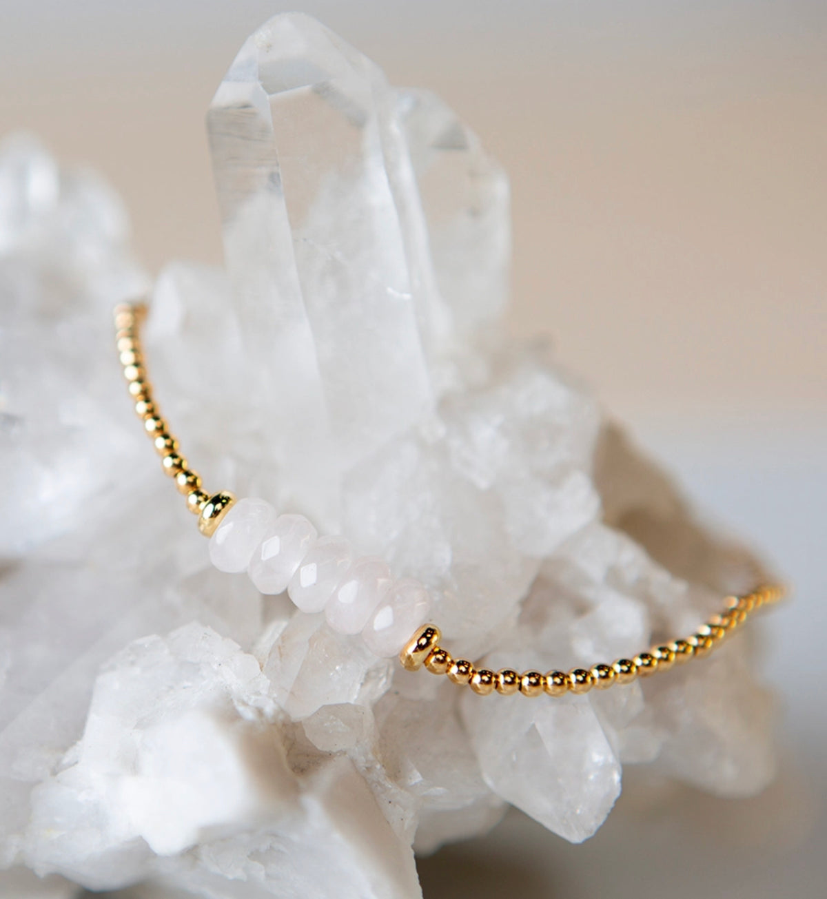 Lenny & Eva Lily Stretch Bracelet - Rose Quartz
