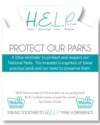 HELP By T. Jazelle Protect Our Parks Bracelet With Riverstone Beads