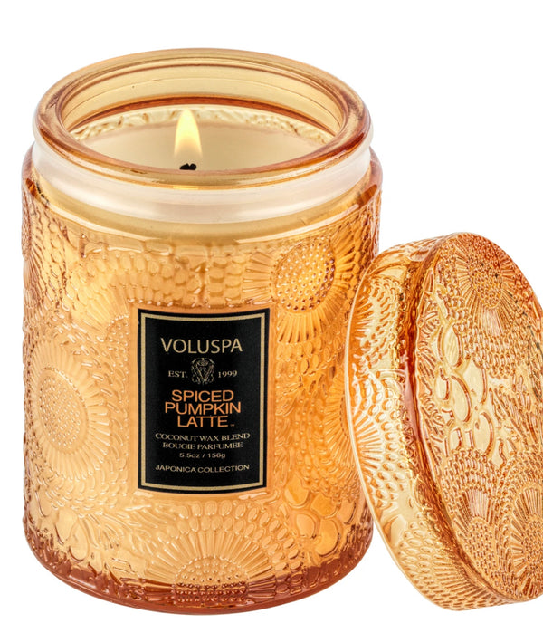 Voluspa Spiced Pumpkin Latte Small Jar Candle