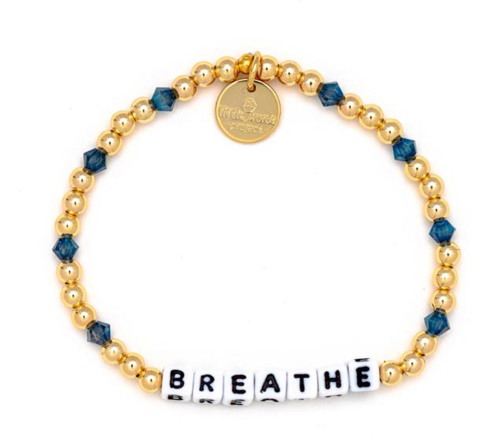 Little Words Project - BREATHE Gold Filled and Crystal