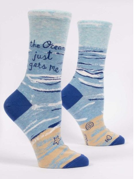 "Blue Q" Women's Socks - The Ocean Just Gets Me - The Boutique at Fresh