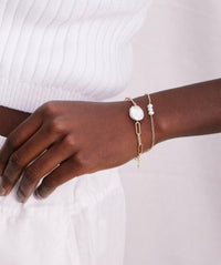 Bryan Anthonys Grit Dainty Chain Gold Pearl Bracelet