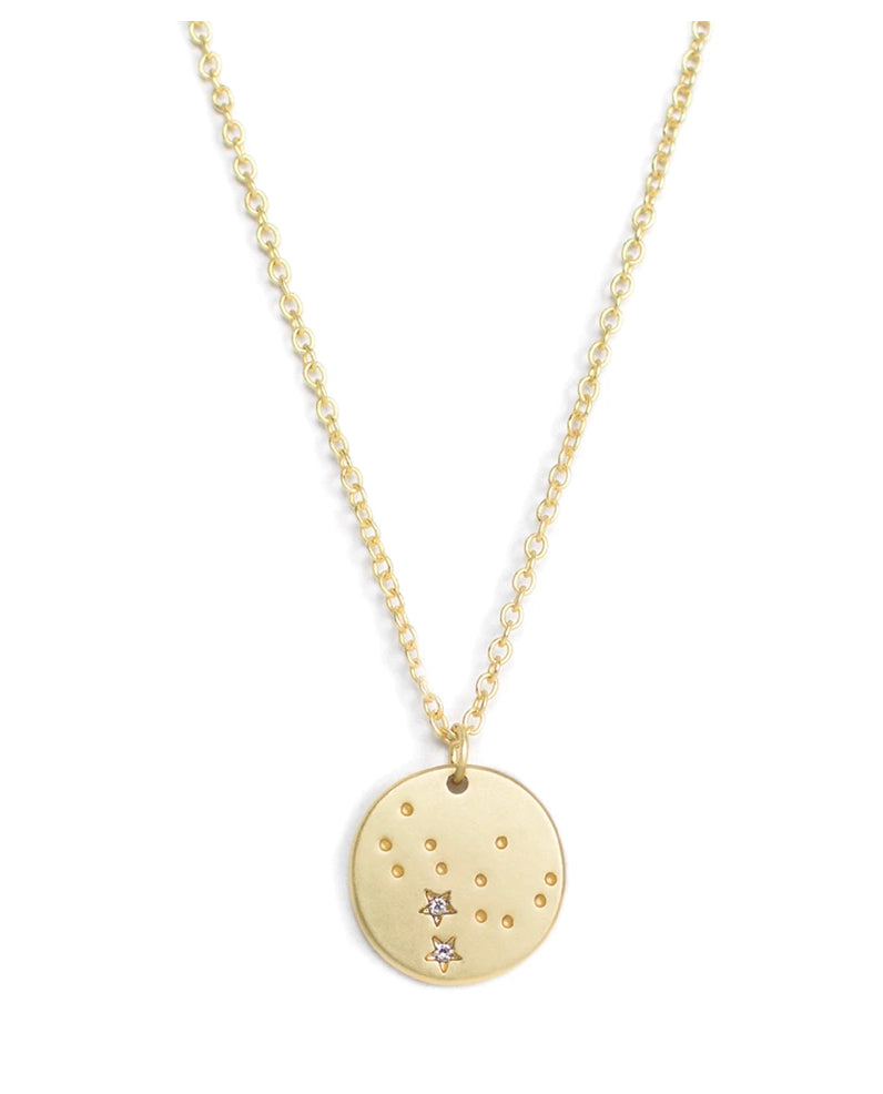 Lucky Feather Zodiac Necklace - Virgo