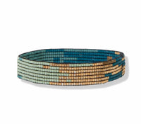 Ink + Alloy Teal Ombré Small Luxe Stretch Bracelet