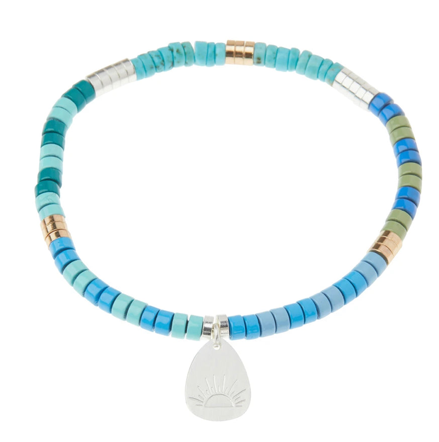 Scout Stone Intention Bracelet - Turquoise / Silver / Gold