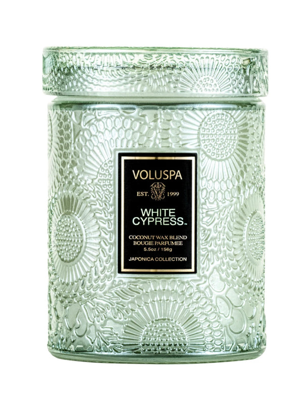 Voluspa White Cypress Small Jar Candle