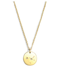 Lucky Feather Zodiac Necklace - Cancer