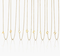 Lucky Feather Celebrate You Sideways Initial Necklace