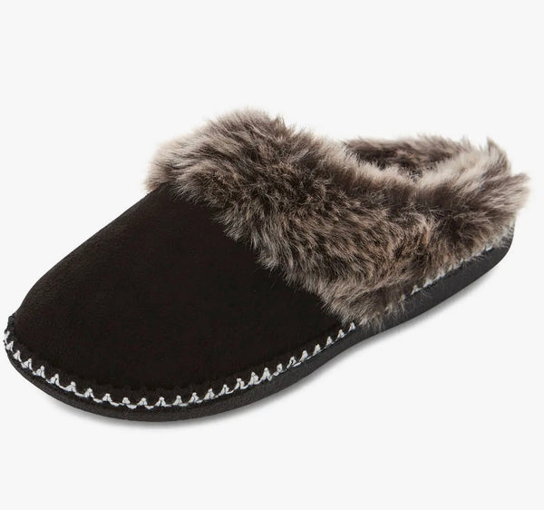 Selene Faux Sued Aztec Trim Slippers