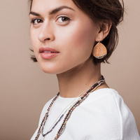 Scout Natural Stone Dipped Teardrop Earrings Labradorite