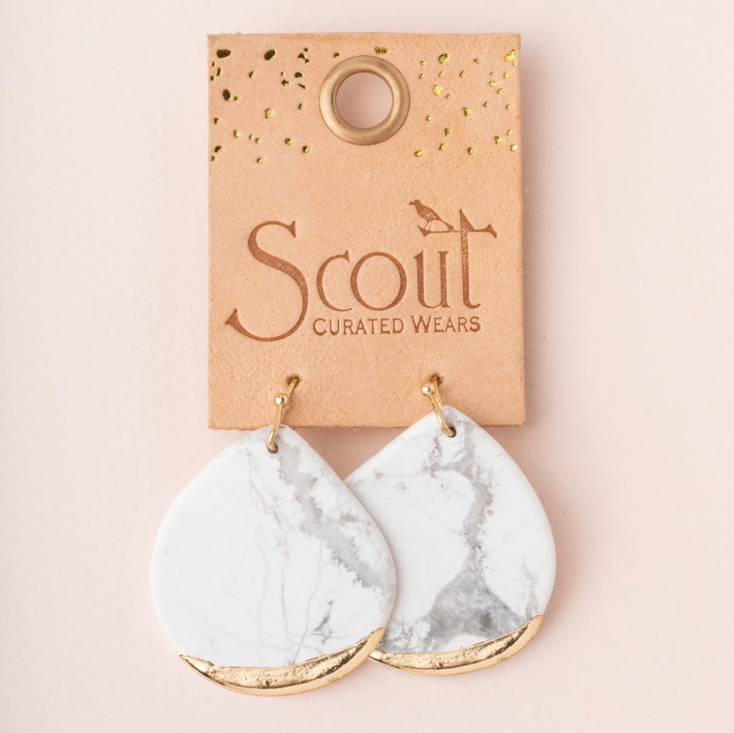 Scout Natural Stone Dipped Teardrop Earrings Amazonite