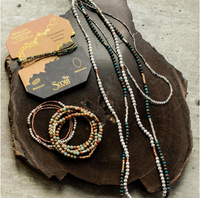 Scout Delicate Stone Wrap Bracelet Necklace Lapis Stone of Truth