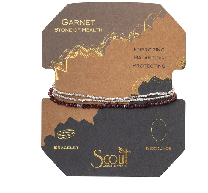 Scout Delicate Natural Gemstone Wrap Bracelet Necklace