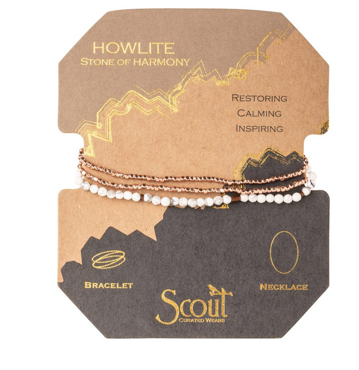 Scout Delicate Natural Gemstone Wrap Bracelet Necklace