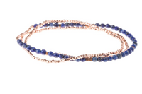 Scout Delicate Stone Wrap Bracelet Necklace Lapis Stone of Truth