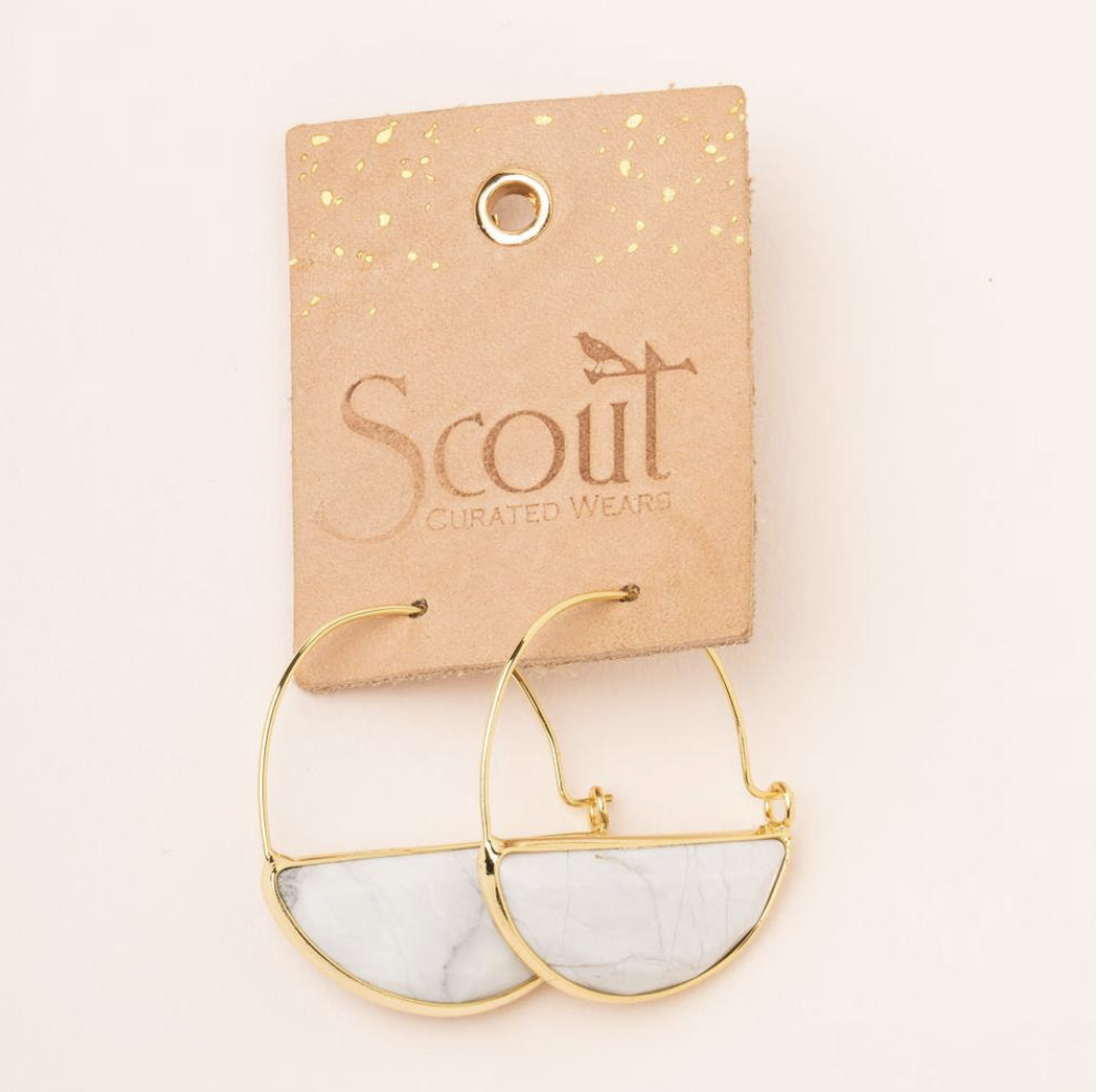 Scout Stone Prism Hoop Earrings Black Spinel And Gold