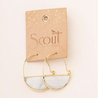 Scout Stone Prism Hoop Earrings Black Spinel And Gold