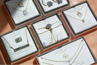 Luna Norte Labradorite Hoop Earrings in Gold