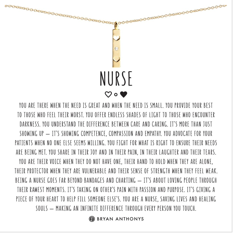 Bryan Anthonys Nurse Gold Necklace Boxed With Meaning