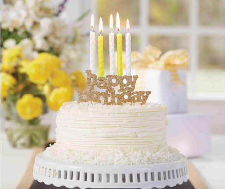 Mud Pie Happy Birthday Candle Holder