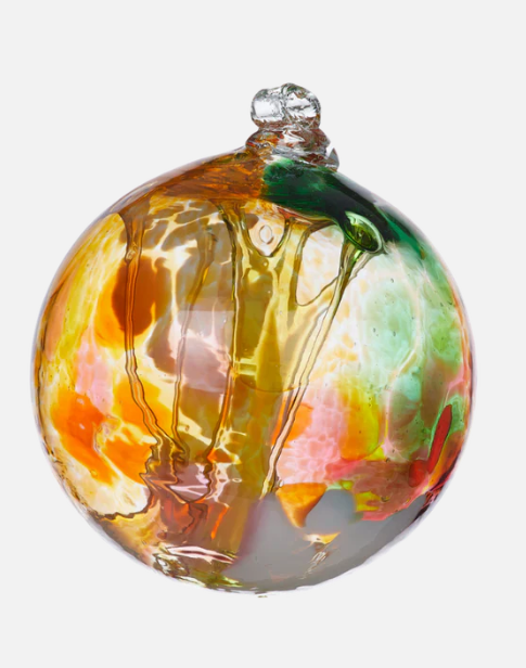 kitras art glass fern fairy orb