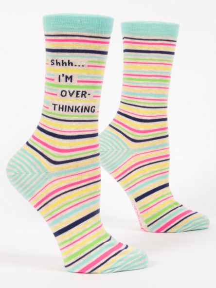 blue q womens socks shhh I'm over thinking