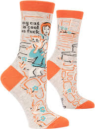Blue Q womens Socks my cat is cool as fuck