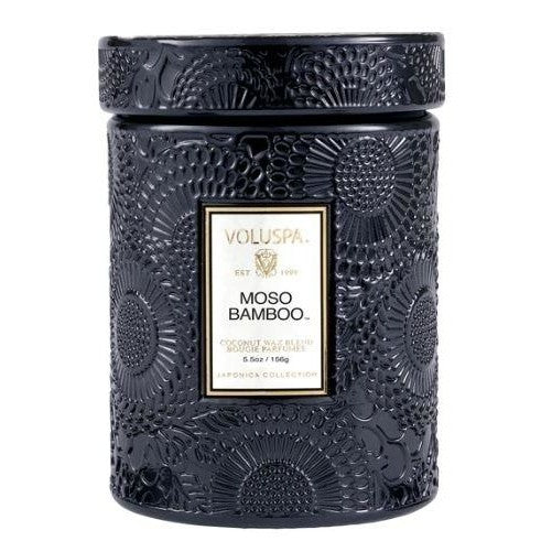 Voluspa Moso Bamboo 5.5 oz Glass Jar Candle