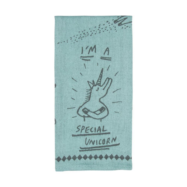 Blue Q I'm a special unicorn dish towel