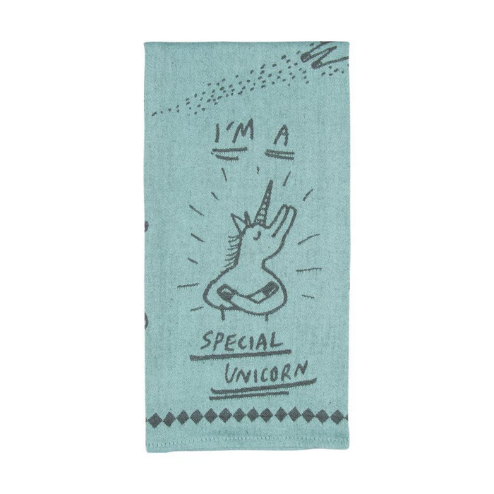 Blue Q I'm a special unicorn dish towel