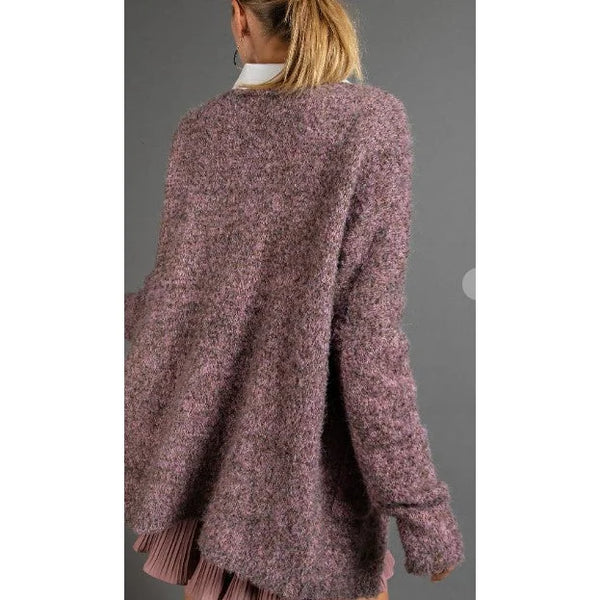 2 Tone Thread So Soft Open Front Cardigan