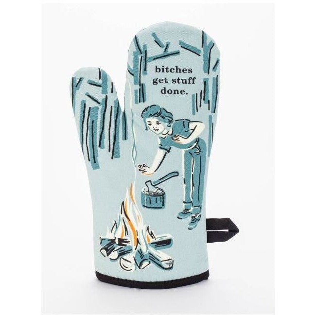Blue Q Bitches get stuff done oven mitt