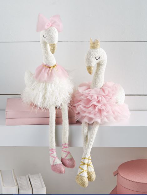 MudPie Plush Swan - Pink or White - The Boutique at Fresh